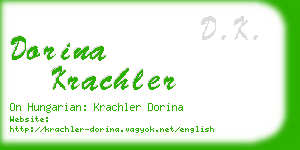 dorina krachler business card